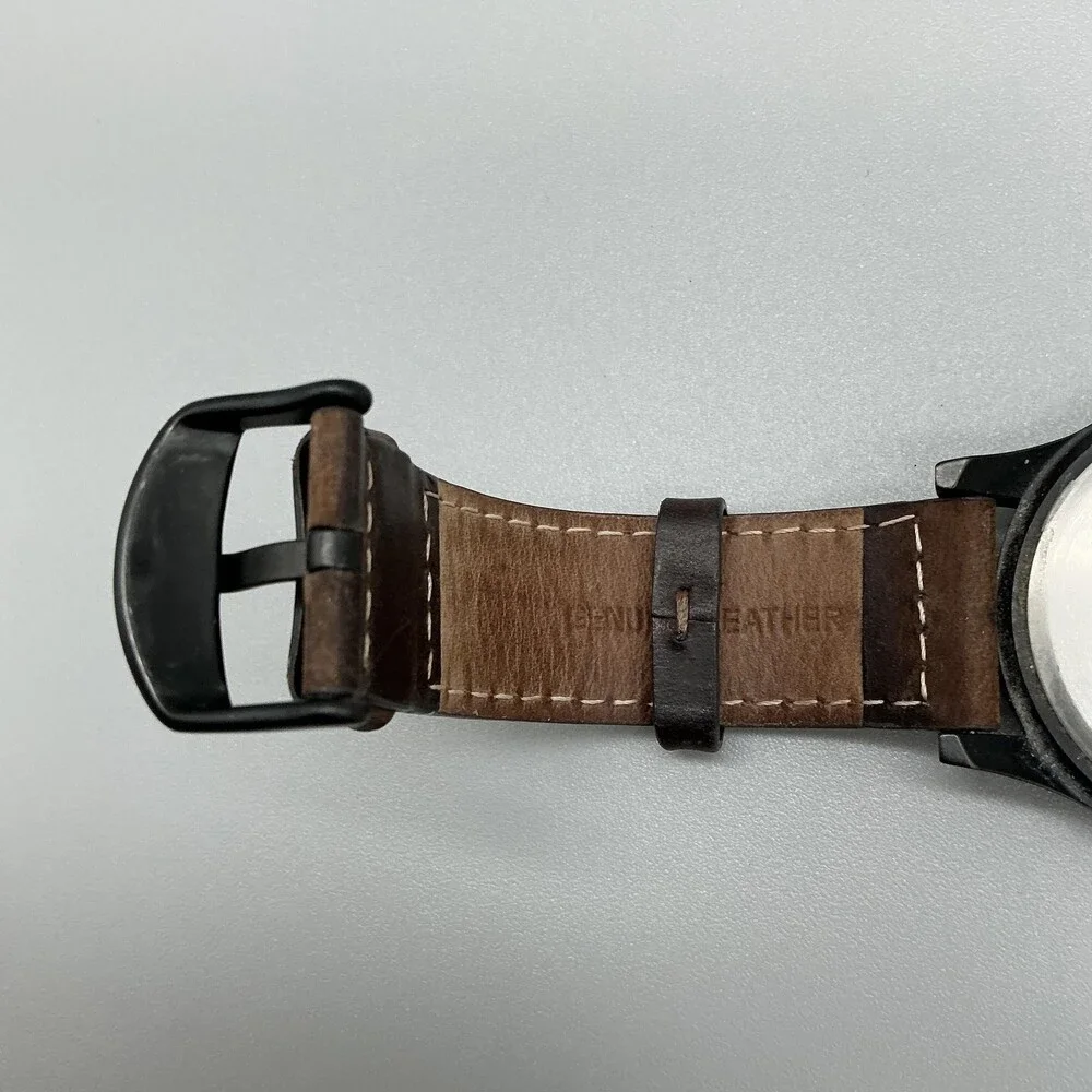 Timex Expedition Indiglo Men Watch 40mm Cream Dial Brown Leather T4K693 New Batt